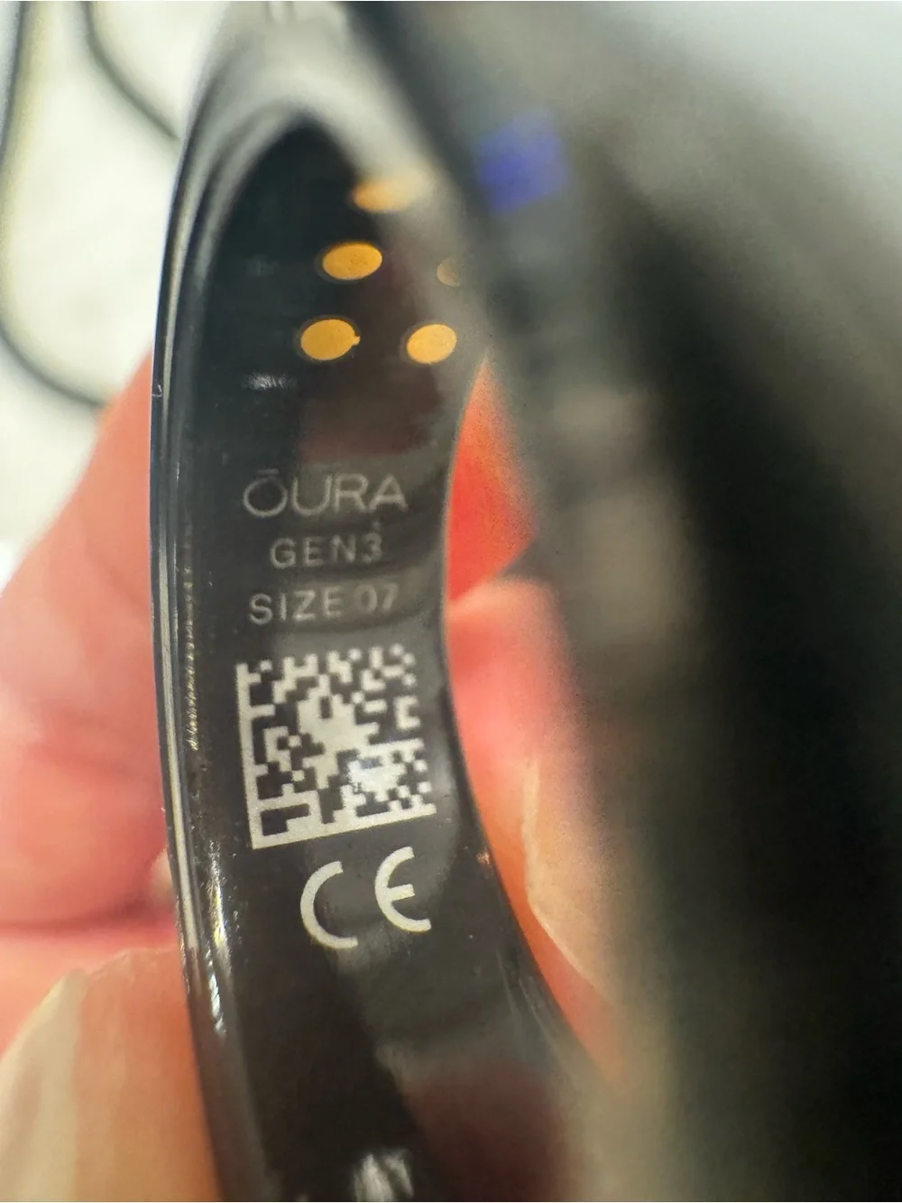 Oura Gen3 Black Smart Ring size 7